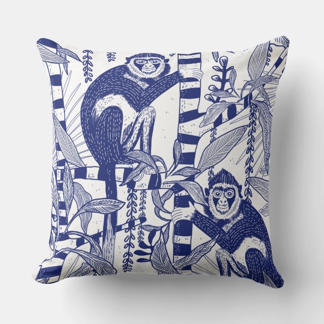 Monkeys in the Jungle Cushion (Front)