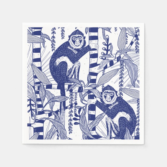 Monkeys in the Jungle Napkin (Front)