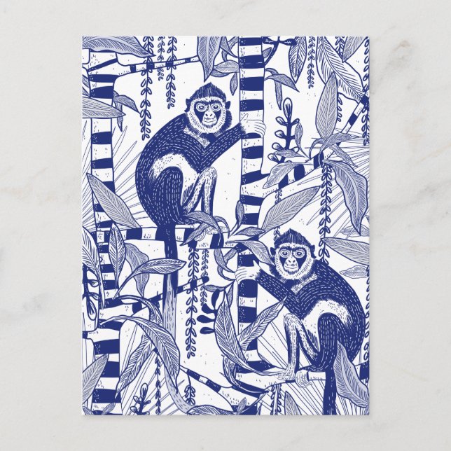 Monkeys in the Jungle Postcard (Front)