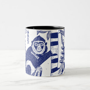 Monkeys in the Jungle Two-Tone Coffee Mug