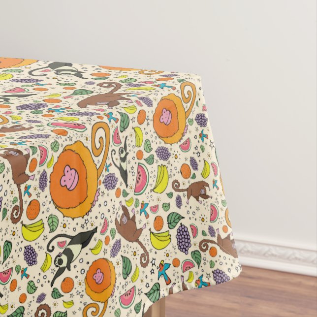 Monkeys in Yellow Tablecloth (In Situ)