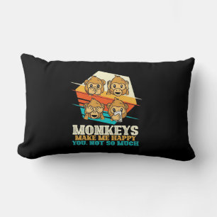 Monkeys Make Me Happy Lumbar Cushion