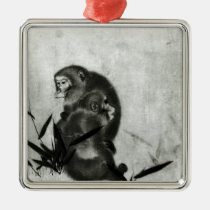 Monkeys Metal Ornament