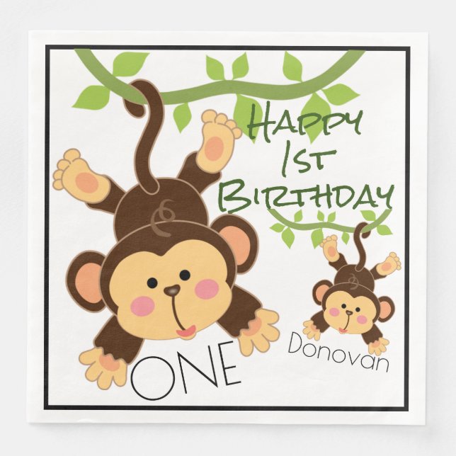 Monkeys Napkin (Front)