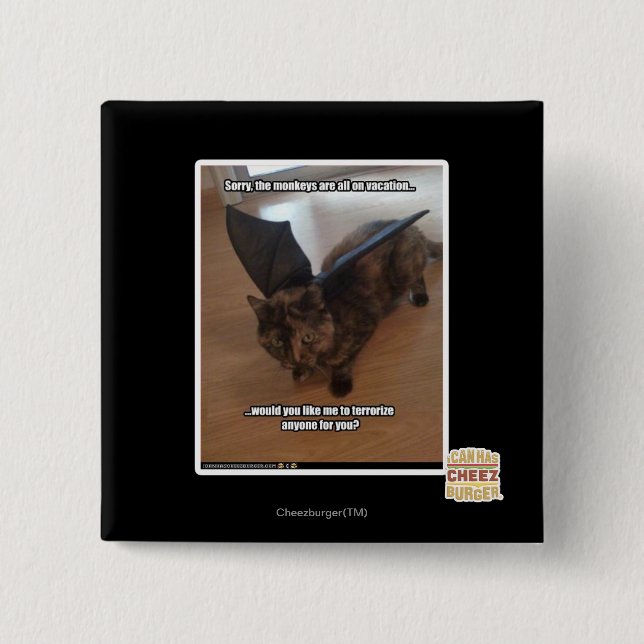 Monkeys on vacation 15 cm square badge (Front)