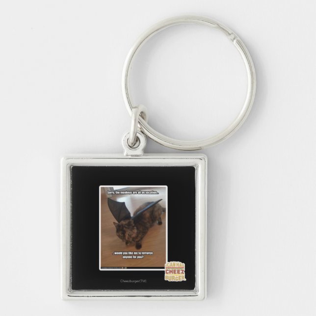 Monkeys on vacation key ring (Front)
