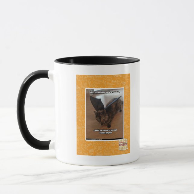 Monkeys on vacation mug (Left)