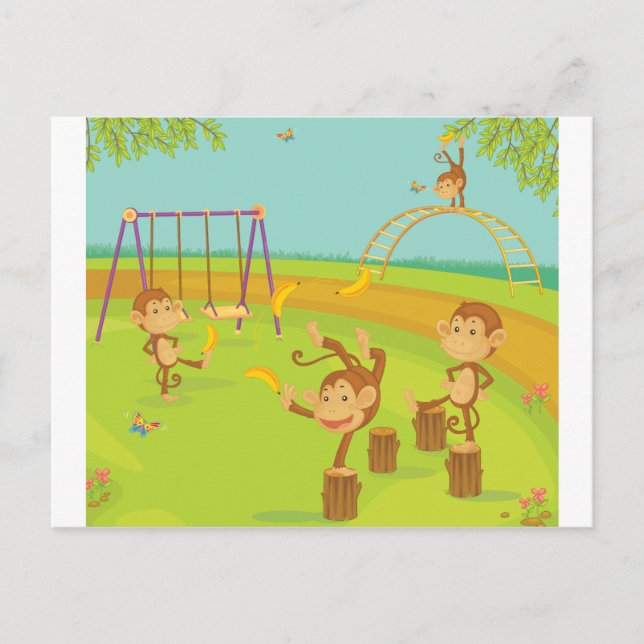 Monkeys Postcard (Front)