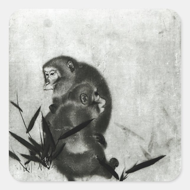 Monkeys Square Sticker (Front)
