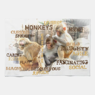 Monkeys Tea Towel