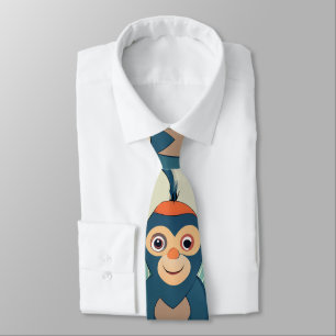 Monkeys Watercolor Custom Pattern Tie