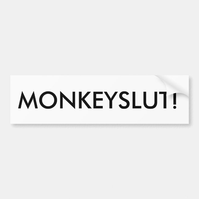 MONKEYSLUT! BUMPER STICKER (Front)