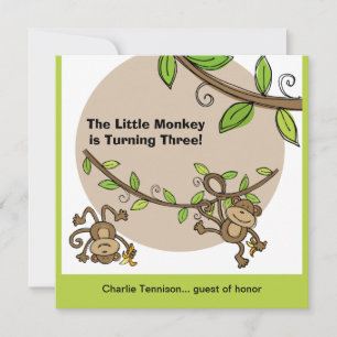 MonkeyZoo Animals Birthday Invitations