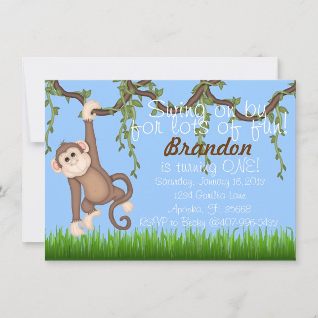 Monking Around Invitation (Front)