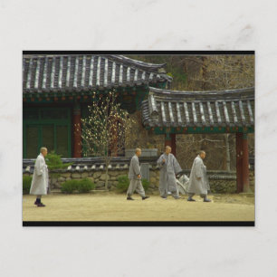 Monks at palgong mountain, South Korea Postcard