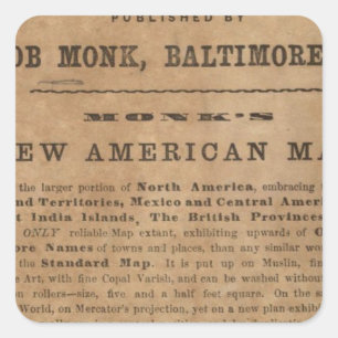 Monk's Central America, Cuba, and Florida Square Sticker