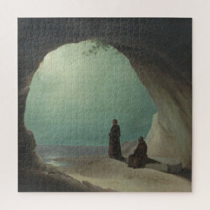 Monks in a Grotto (by Carl Blechen) Jigsaw Puzzle