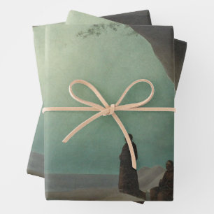Monks in a Grotto (by Carl Blechen) Wrapping Paper Sheet