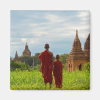 Monks with Ancient Temples