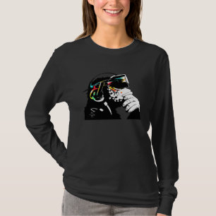 Monksy Monkey with Virtual Reality goggles T-Shirt