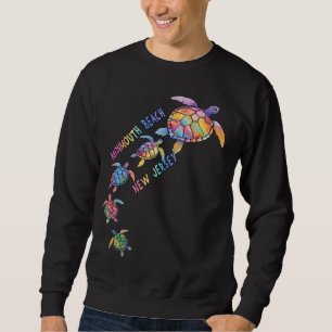 Monmouth Beach New Jersey Sea Turtle Lover Beach Sweatshirt