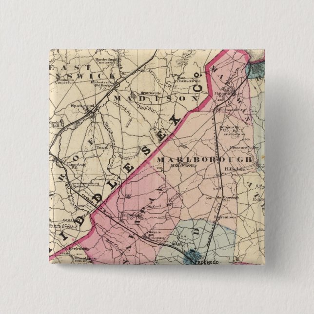 Monmouth County, NJ 15 Cm Square Badge (Front)
