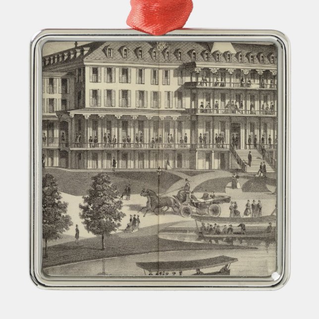 Monmouth House, Spring Lake Beach, New Jersey Metal Ornament (Front)