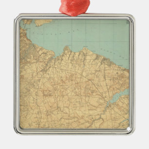 Monmouth Shore, New Jersey Metal Tree Decoration