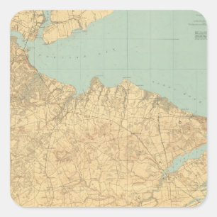 Monmouth Shore, New Jersey Square Sticker