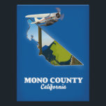 Mono County California map Poster<br><div class="desc">Mono County California map in a beautiful vintage style.</div>