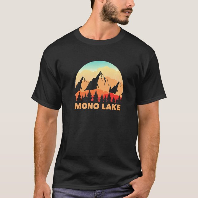 Mono Lake Camping Wilderness Fisherman  Nature Lak T-Shirt (Front)