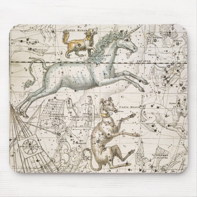 Monoceros, from 'A Celestial Atlas', pub. in 1822 Mouse Pad (Front)
