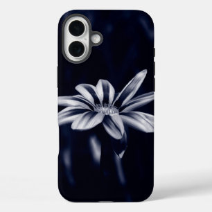 Monochromatic Blue Gazania Flower Photograph iPhone 16 Plus Case
