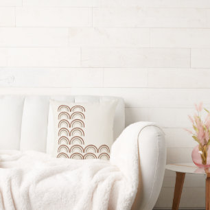 Monochromatic Boho Rainbow Pillow – 16x16 Minimali