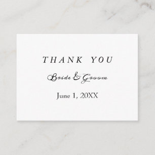 Monochromatic bokeh thank you enclosure card