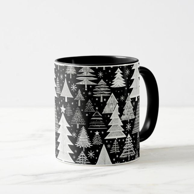 Monochromatic Christmas Mug (Front Right)