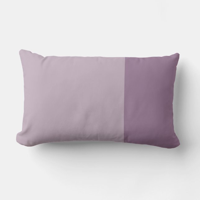 Monochromatic Colour Block Mauve Purple Outdoor Lumbar Cushion (Front)