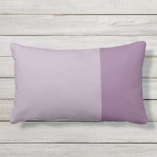 Monochromatic Colour Block Mauve Purple Outdoor Lumbar Cushion