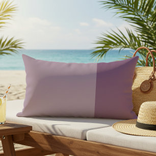 Monochromatic Colour Block Mauve Purple Outdoor Lumbar Cushion