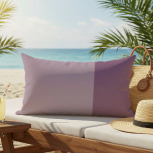 Monochromatic Colour Block Mauve Purple Outdoor Lumbar Cushion