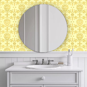 Monochromatic Decorative Yellow Wallpaper