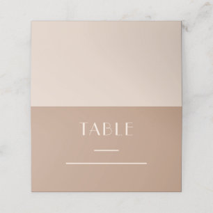 Monochromatic Earth Tones Wedding Table Place Card
