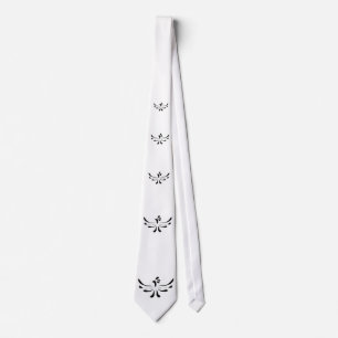 Monochromatic exotic bird tie
