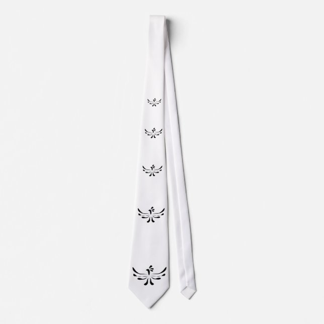 Monochromatic exotic bird tie (Front)