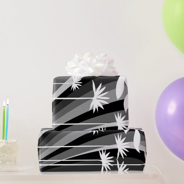 Monochromatic Floral Wrapping Paper (Party Gifts)