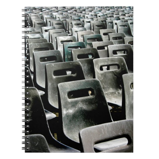 Monochromatic Grey Chairs  Notebook (Front)