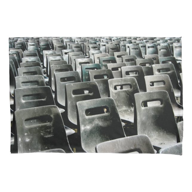 Monochromatic Grey Chairs  Pillowcase (Front)