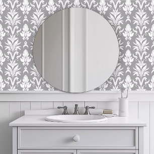 Monochromatic Grey Fauna Wallpaper