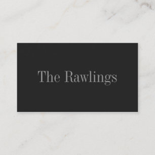 Monochromatic in Liquorice Business Card