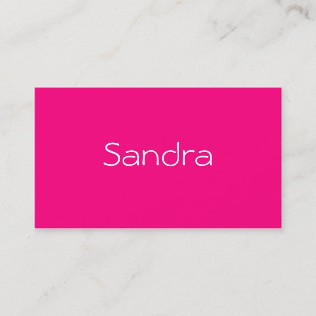 Monochromatic in Pink Raspberry Business Card (Front)